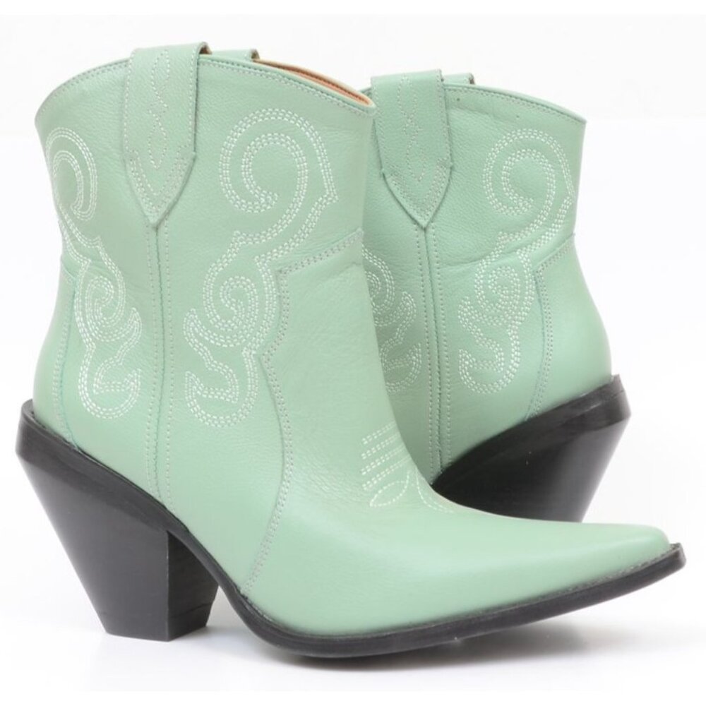 Dingo Women Size 11 Pretty N' Prissy Mint Leather Western Cowboy Boot NEW